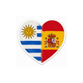 Pegatina Bandera España-Uruguay