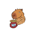 Pegatina Carpincho tomando Mate