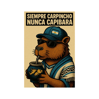 Pegatina "Siempre Carpincho, Nunca Capibara"