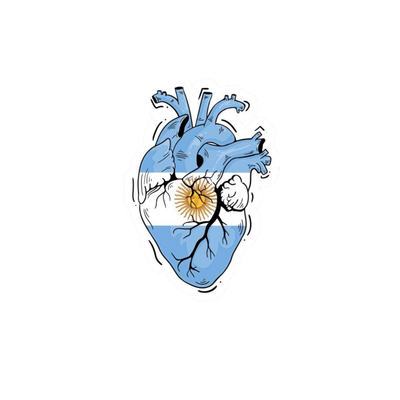 Pegatina Bandera Argentina Corazón