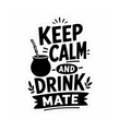 Pegatina "Keep calm and drink Mate"