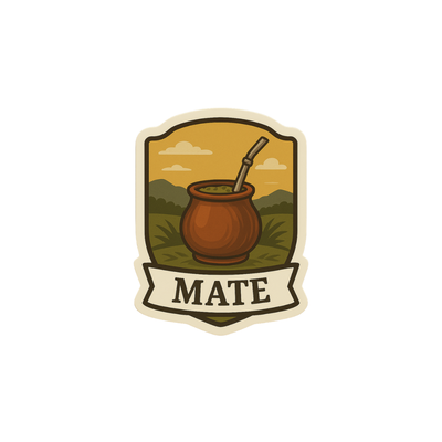 Pegatina Mate con Fondo