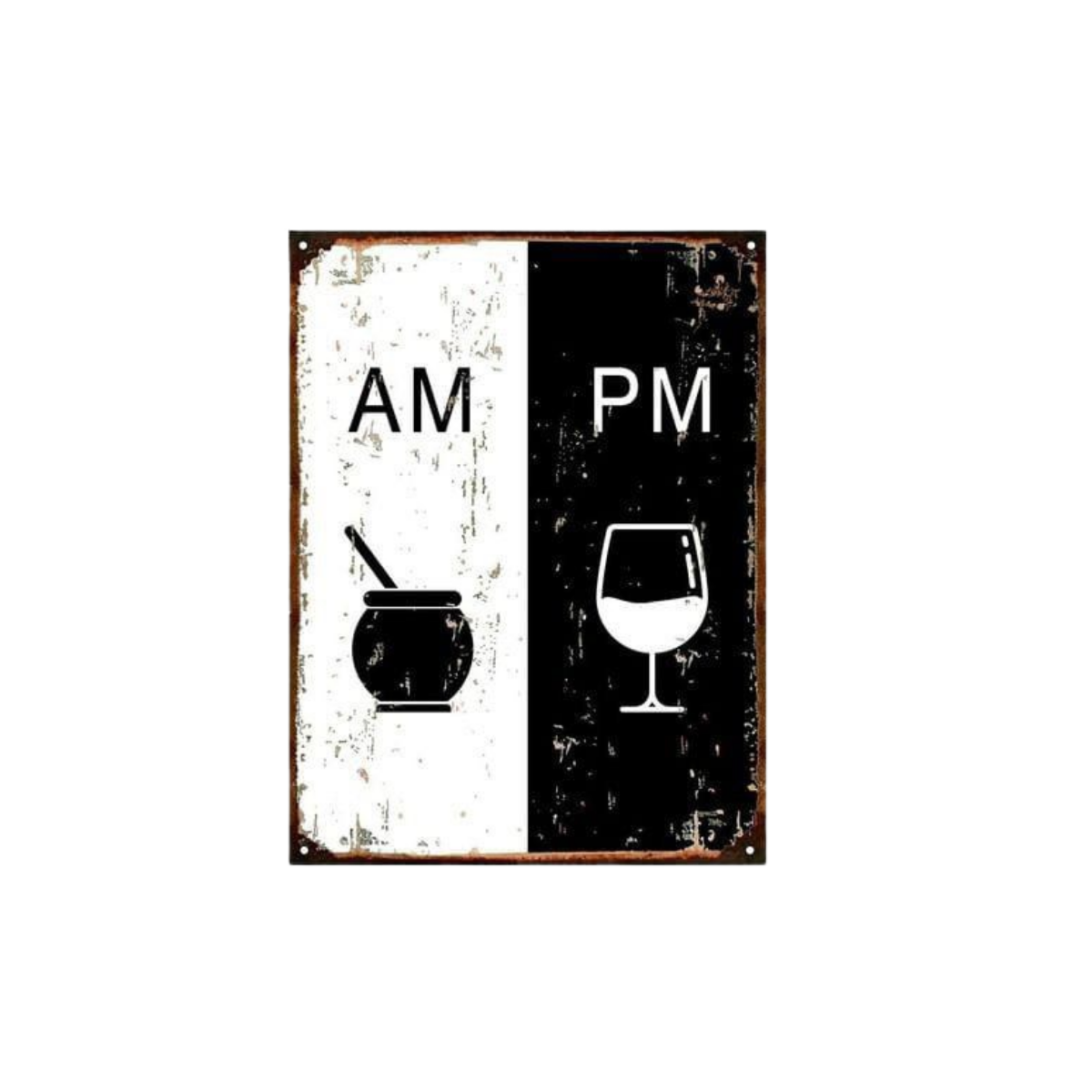 Pegatina Mate AM y Vino PM