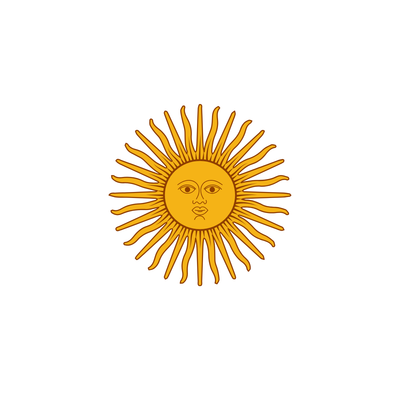 Pegatina Sol de Bandera Argentina