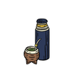 Pegatina Termo Azul con Mate