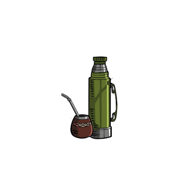 Pegatina Termo Verde con Mate