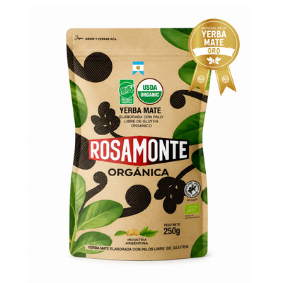 Yerba Mate Rosamonte Zipper orgánica 250g