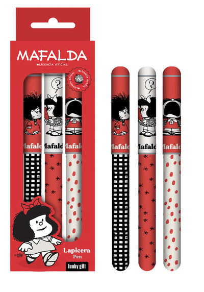 Set x3 Bolígrafos de Gel Premium Mafalda - Edición Oficial