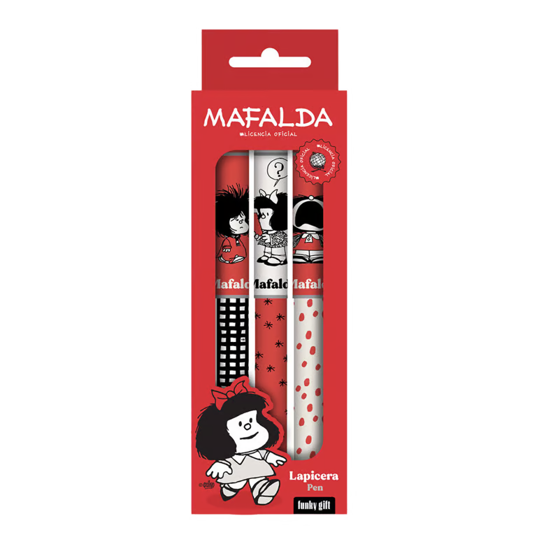 Set x3 Bolígrafos de Gel Premium Mafalda - Edición Oficial