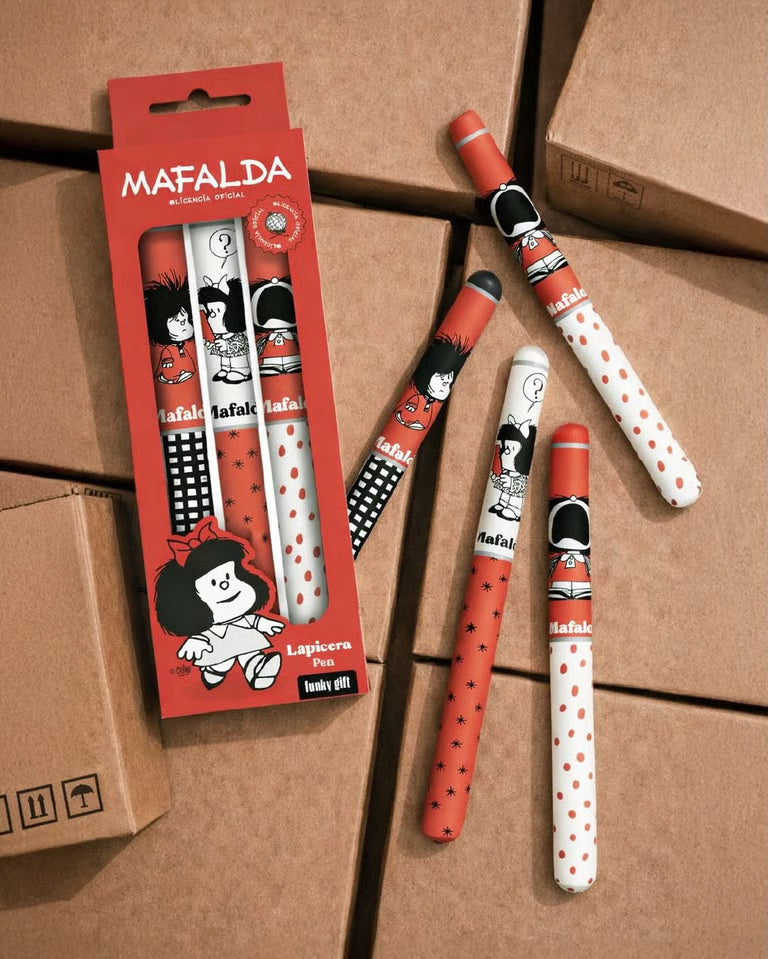 Set x3 Bolígrafos de Gel Premium Mafalda - Edición Oficial