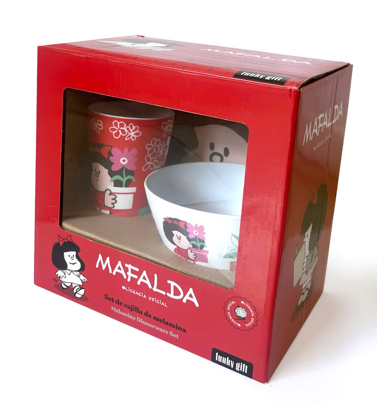 Set de vajilla infantil 3 piezas melamina Mafalda