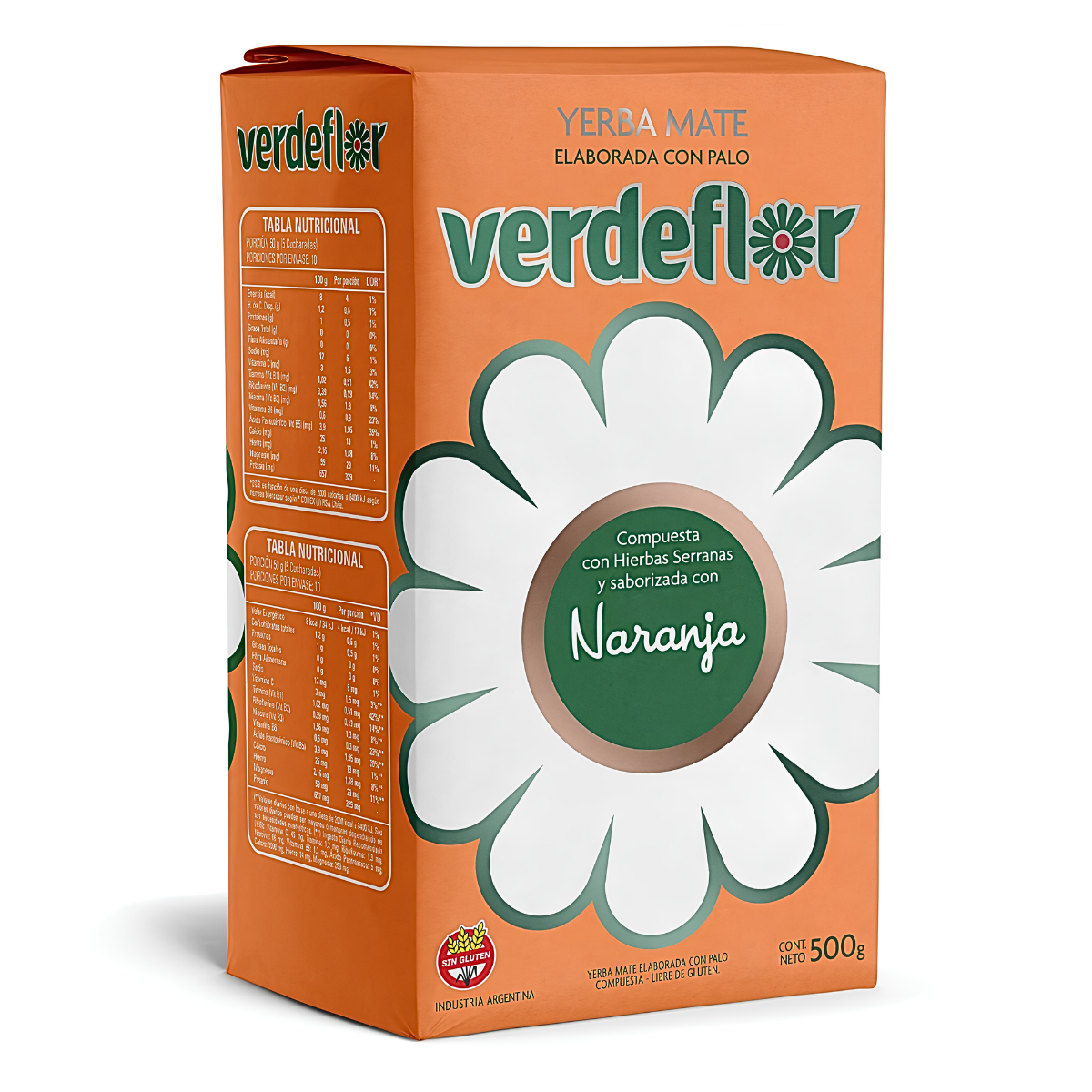 Yerba Mate Verdeflor Naranja 500g