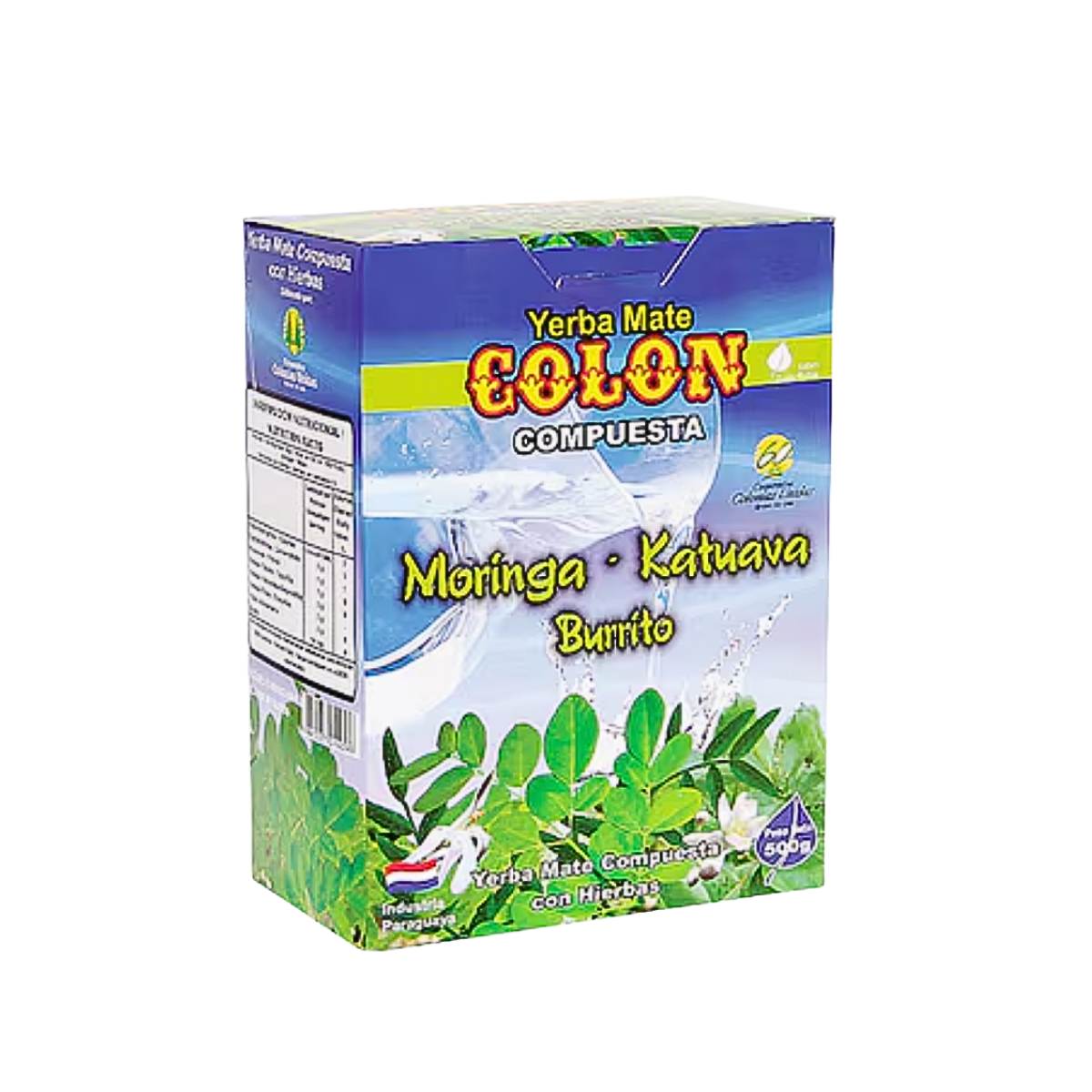 Yerba Mate Colón Compuesta Moringa Katuava Burrito 500g